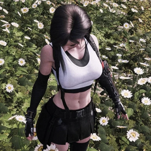 Tifa Among the Flowers